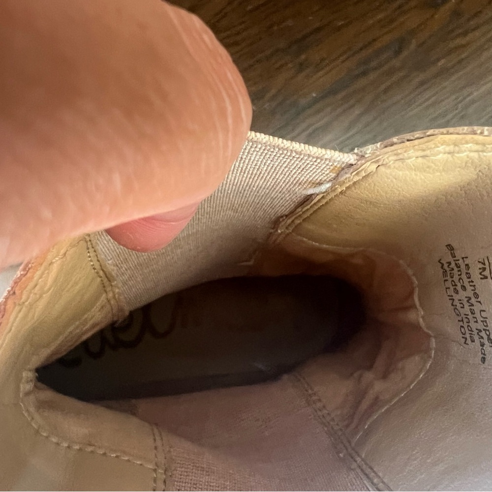 Sam Edelman Wellington Lugsole Ankle Boots – Taupe Tan Leather – Size 7 - Picture 7 of 8